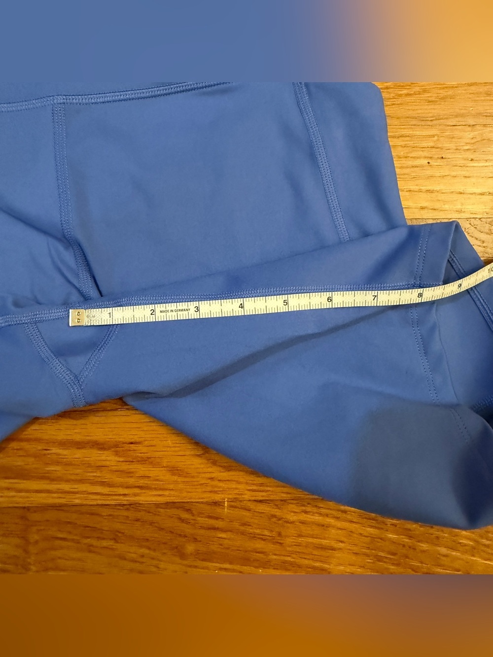 Girlfriend Collective High Rise Bike Shorts in Blue - Size Medium - Picture 4 of 5